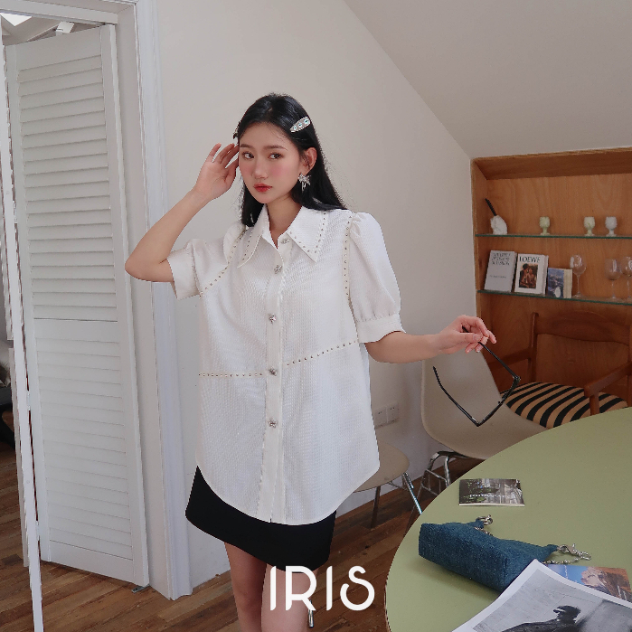 IRIS BOUTIQUE 泰國製造 小眾設計品牌 夏新款品   李白襯衫 女
