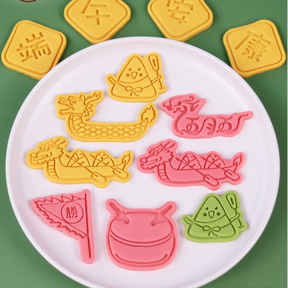 現貨【粽子模具】端午節 龍舟粽子 餅乾模具 3D立體卡通 按壓模具 家用 烘焙DIY 翻糖磨具