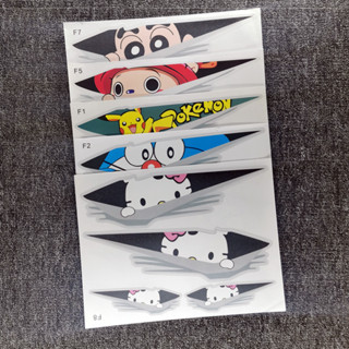哆啦夢 汽車貼紙動漫哆啦A夢 Hello Kitty 皮卡丘 Toni Chopper 蠟筆小新裝飾後備箱保險槓摩托車