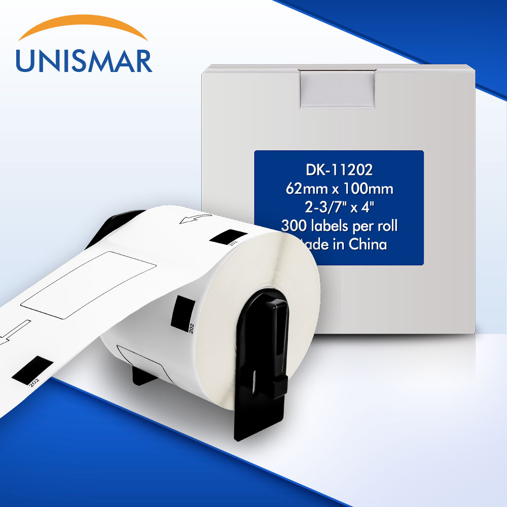 Dk-11202 62mm 兼容 Brother 熱敏標籤貼紙紙 DK 捲帶支架用於 QL700 |QL800|QL82