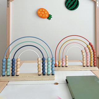 【櫟趣玩具屋】兒童數學計算架 四檔四色珠算架 計數器 小學幼兒園早教啟蒙教具
