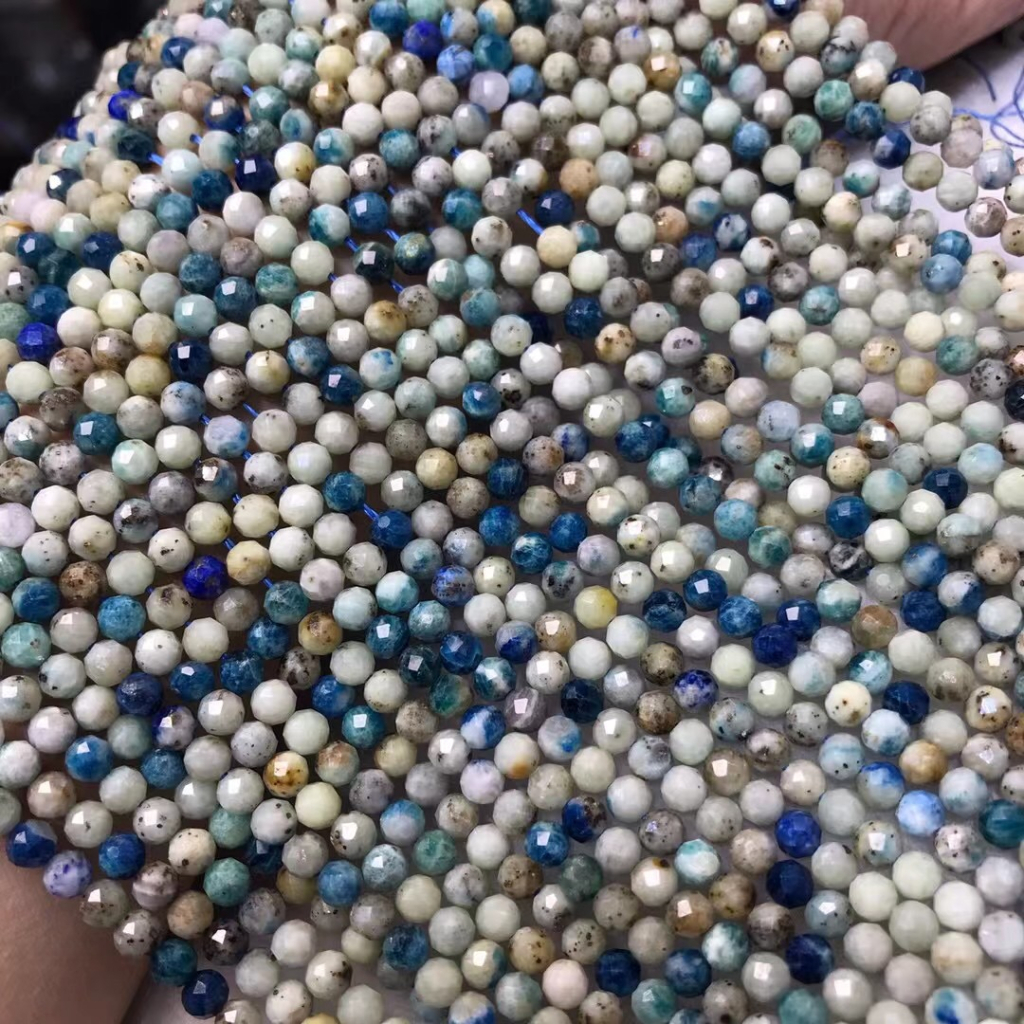 新貨天然K7足球面條珠半成品尺寸約4-5mm 硬拋光工藝原礦公主礦 DIY手作配飾