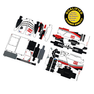 PORSCHE 樂高 42096 保時捷 911 RSR Racer 定制貼紙,僅貼紙。