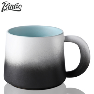 BINCOO 陶瓷漸變馬克杯 家用咖啡杯 辦公室個人專用喝茶杯 創意情侶水杯 370ML