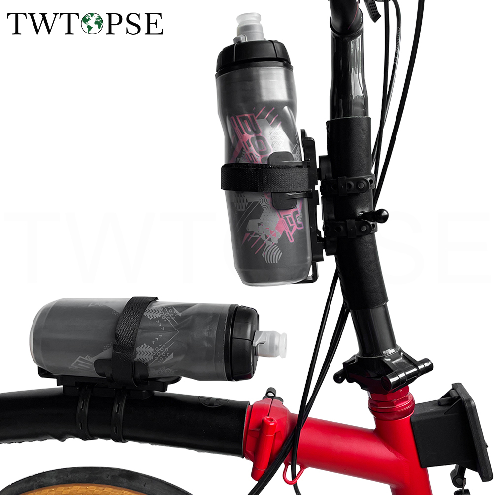 Twtopse 折疊自行車水壺架適用於 Brompton Birdy Dahon 自行車車架把手