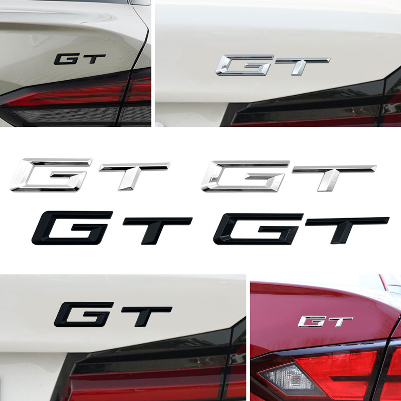 BMW 汽車造型三維 ABS 塑料 GT 標誌混響後備箱標誌徽章車身貼紙適用於寶馬 X1 X2 X3 X4 X5 X6