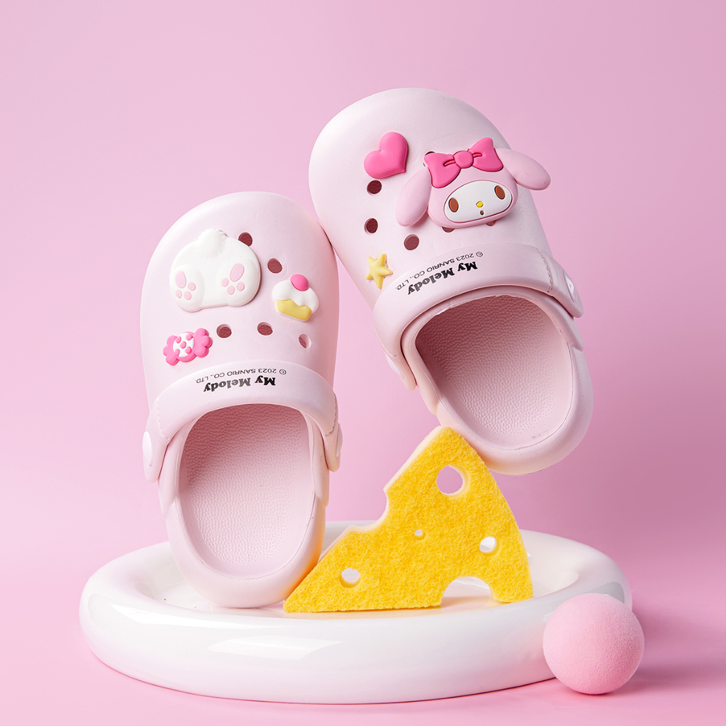 Cheerful Mario 男童拖鞋 2023 夏季兒童 Crocs Cuhk Kids 可愛軟底防滑女童沙灘鞋