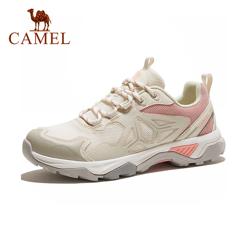 Camel 女式戶外登山鞋防滑網眼運動登山鞋
