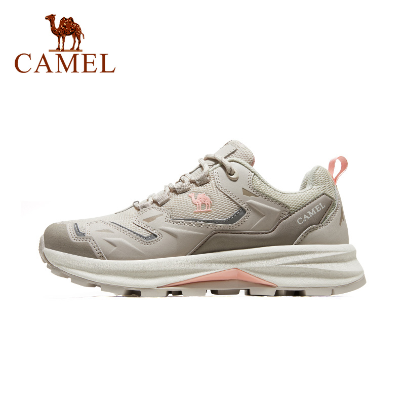 Camel 女士戶外防滑運動鞋透氣登山鞋
