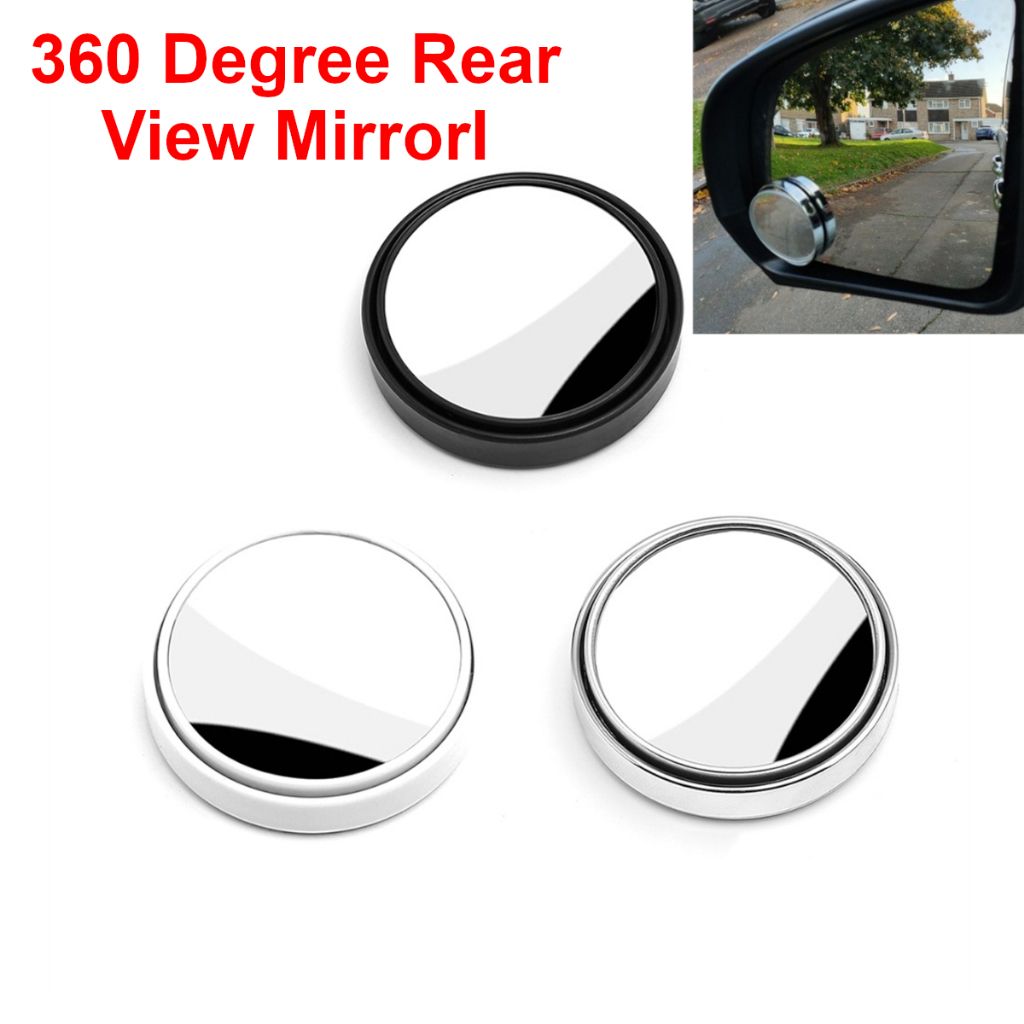 360度廣角可調高清輔助凸面鏡圓形汽車後視盲點鏡玻璃鏡片反光鏡