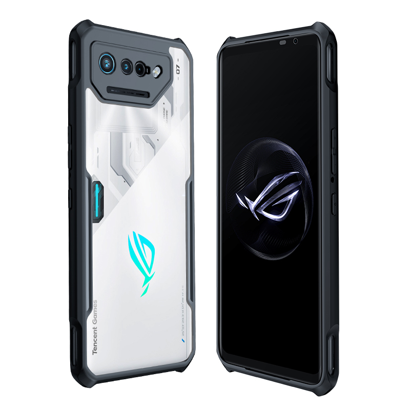 Xundd ROG Phone 7/ROG 7 Pro 薄殼防指紋透明後蓋氣囊防震保護殼