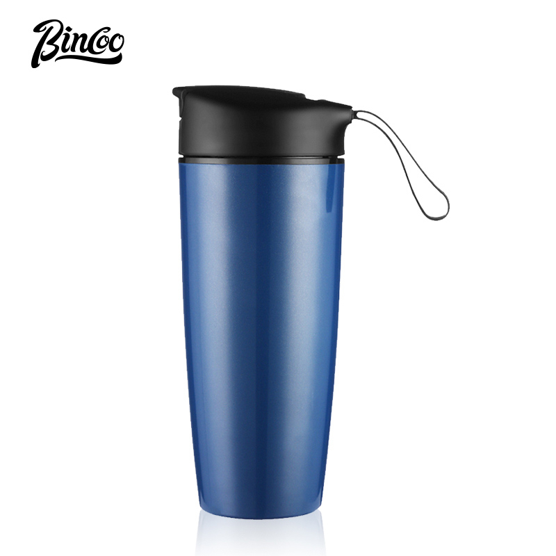 BINCOO 500ML 保溫杯 咖啡杯 陶瓷內膽 提繩直飲 隨手杯 大容量 骨瓷 泡茶 商務