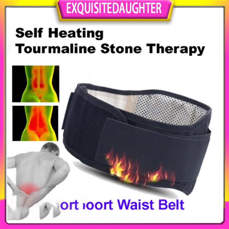 自熱腰帶電氣石治療背痛腰部支撐紅外線按摩熱腰帶可調節