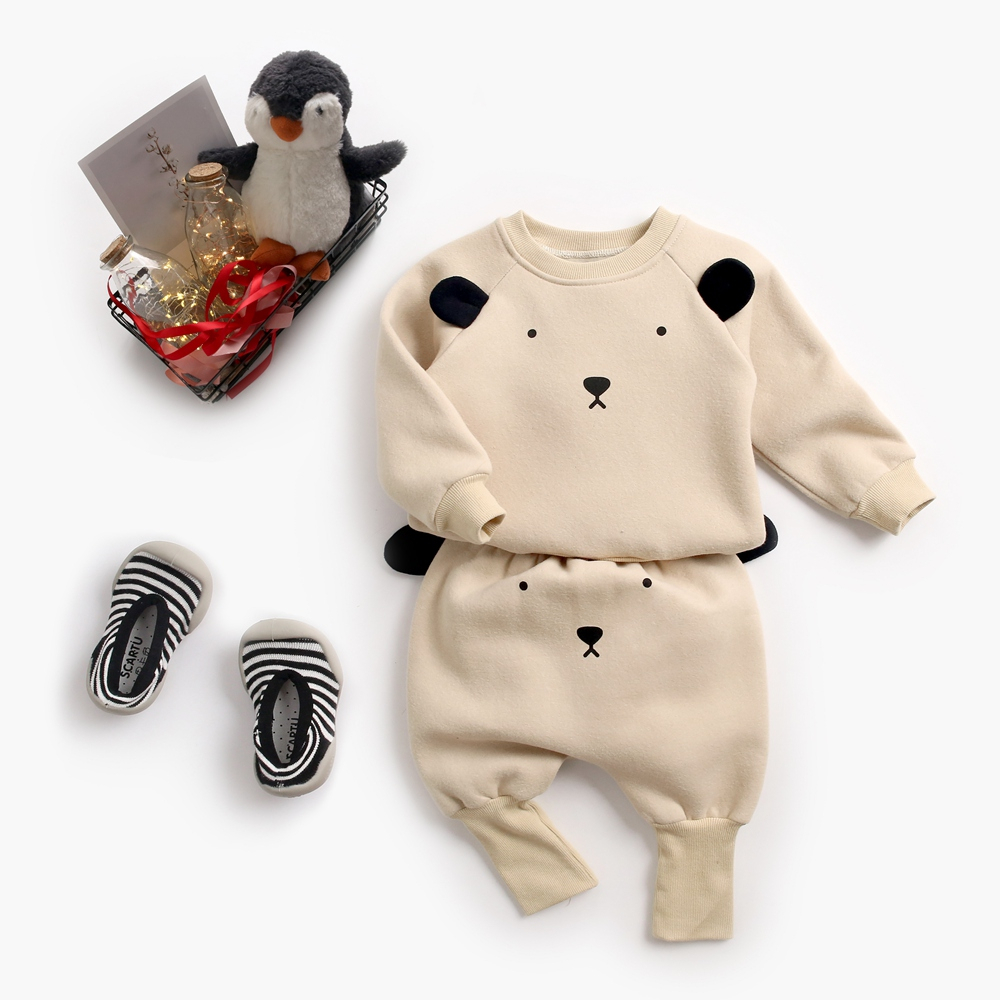 Sanlutoz 動物造型嬰幼兒童套裝 棉質長袖上衣+褲子寶寶服裝