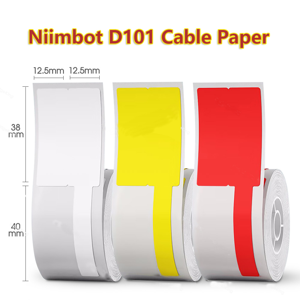 精臣 D101 電線標籤貼紙網絡電纜熱敏標籤防水 DIY 標籤膠帶捲紙適用於 Niimbot D101 標籤打