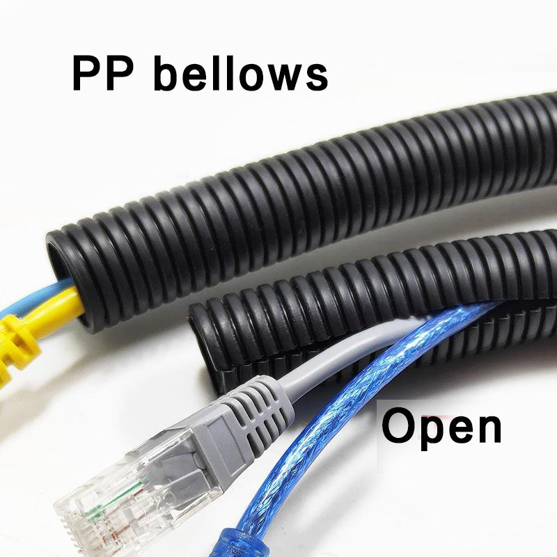 PP阻燃波紋管汽車用線路線束套管軟管穿線管電線電工護套管開口/閉口螺紋管-&amp;*&amp;