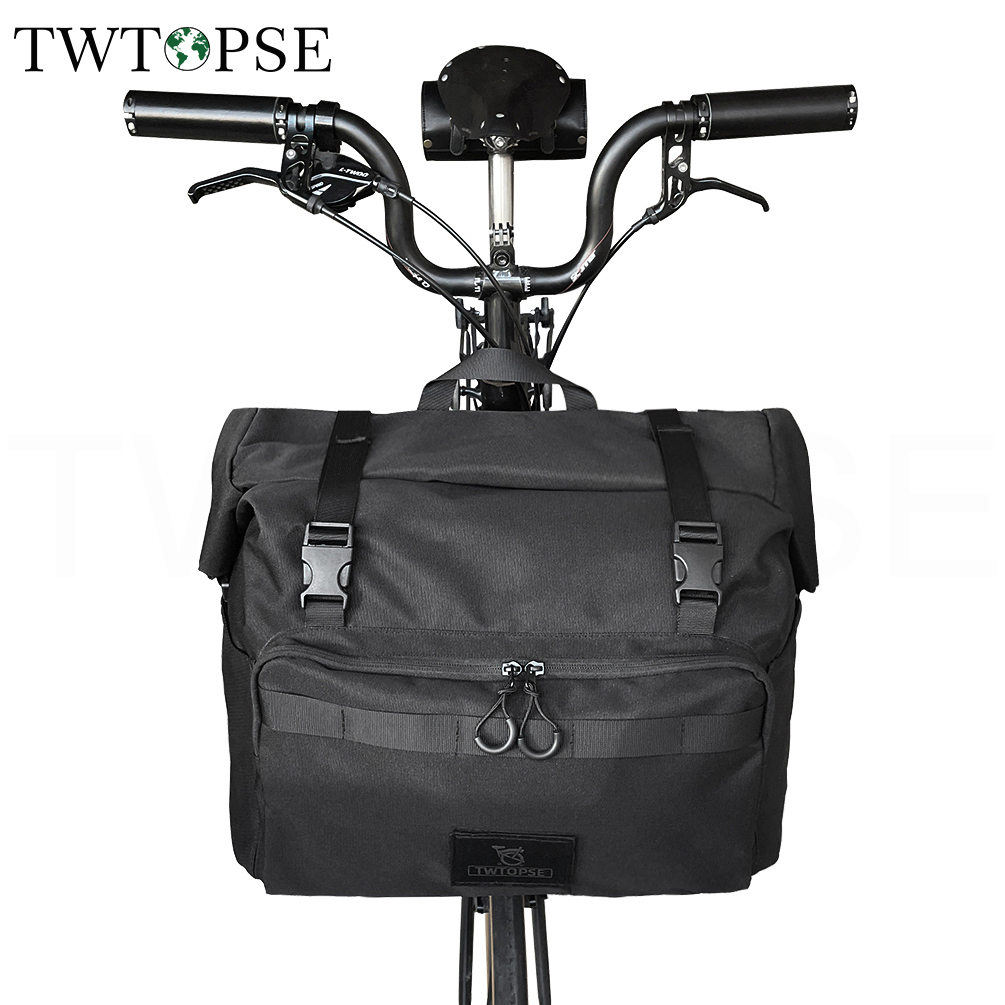 Twtopse 自行車背包槽卷頂袋適用於 Brompton 折疊自行車 27.5L 大號筆記本電腦工具瓶