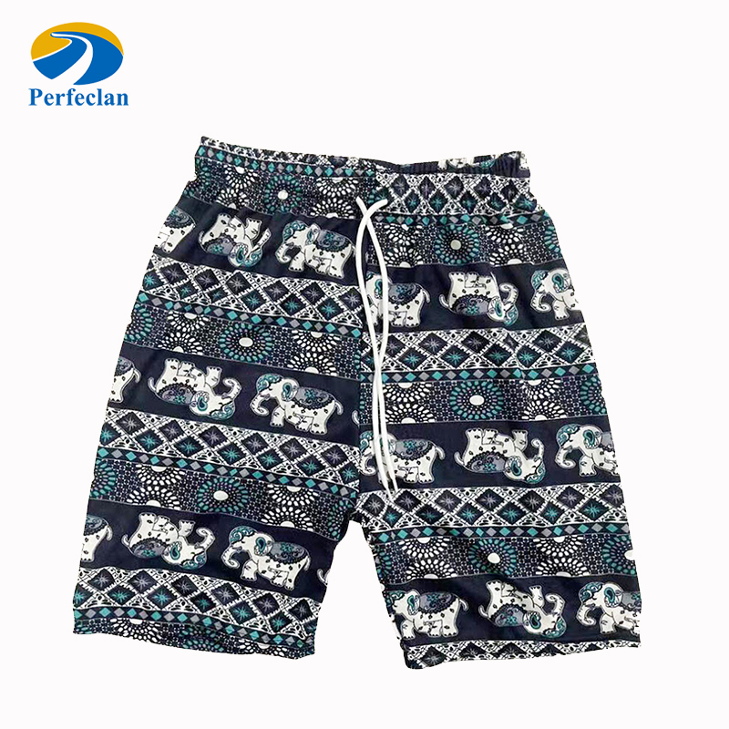 [Perfeclan] 夏季女式沙灘短褲男式波西米亞風衣服大象短褲