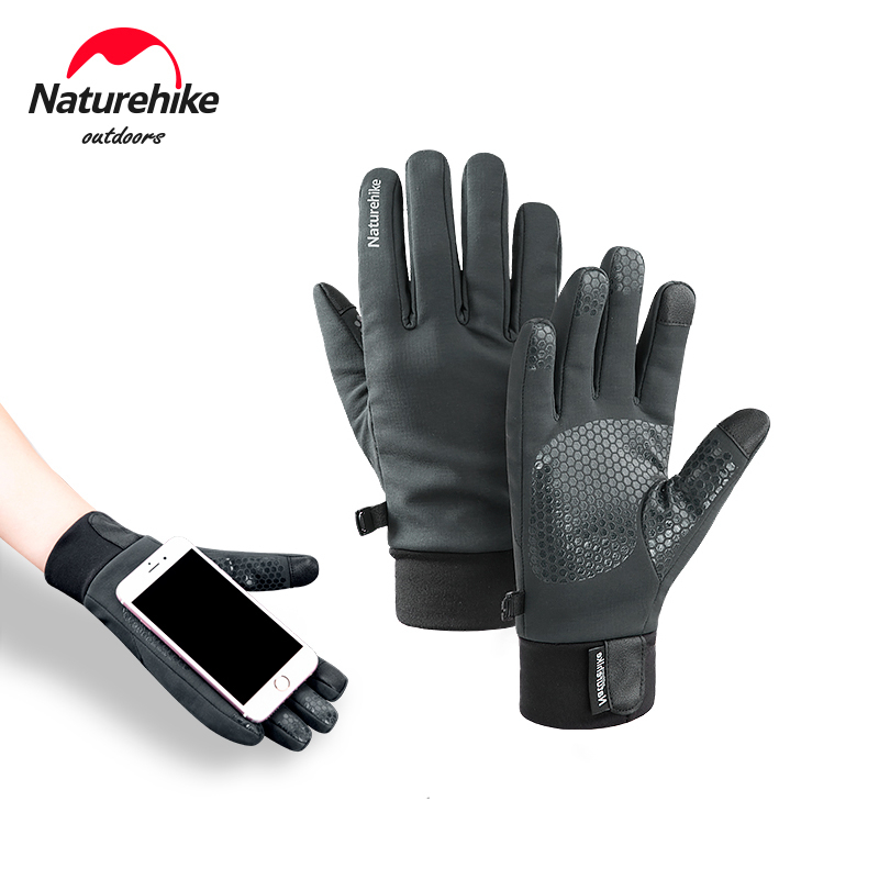 Naturehike手套全指防滑手套冬季運動跑步騎行登山裝備防水觸摸屏防滑手套