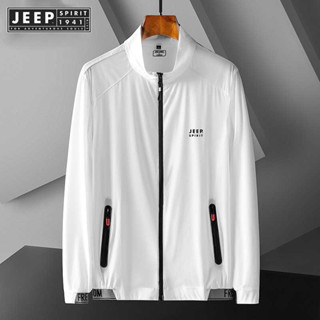Jeep SPIRIT 1941 ESTD男士休閒薄款吉普戶外外套韓版皮膚套裝休閒防曬服