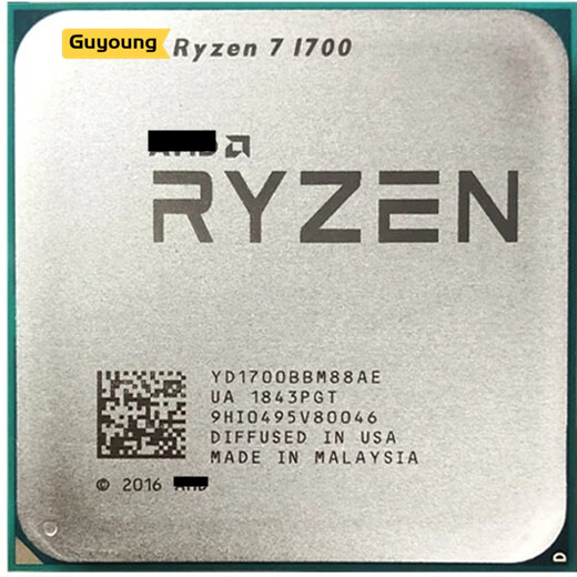 Yzx Ryzen 7 1700 R7 1700 3.0 GHz 二手游戲 Zen 0.014 八核十六線程 CPU 處
