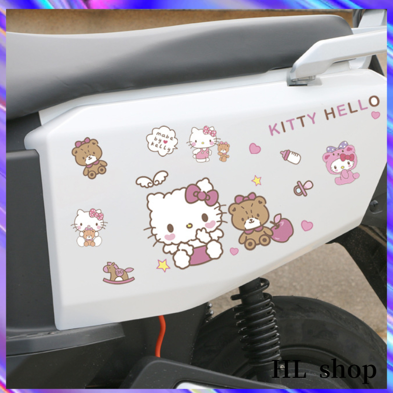 三麗鷗 Hl SANRIO卡通可愛貼 KITTY貓貼摩托車裝飾貼頭盔裝飾貼摩托車裝飾貼