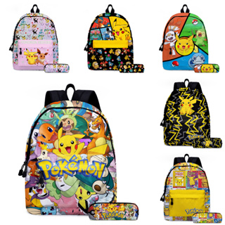 新款現貨pikachu寵物精靈pokemon皮卡丘卡通動漫中小學生書包兒童雙肩背包