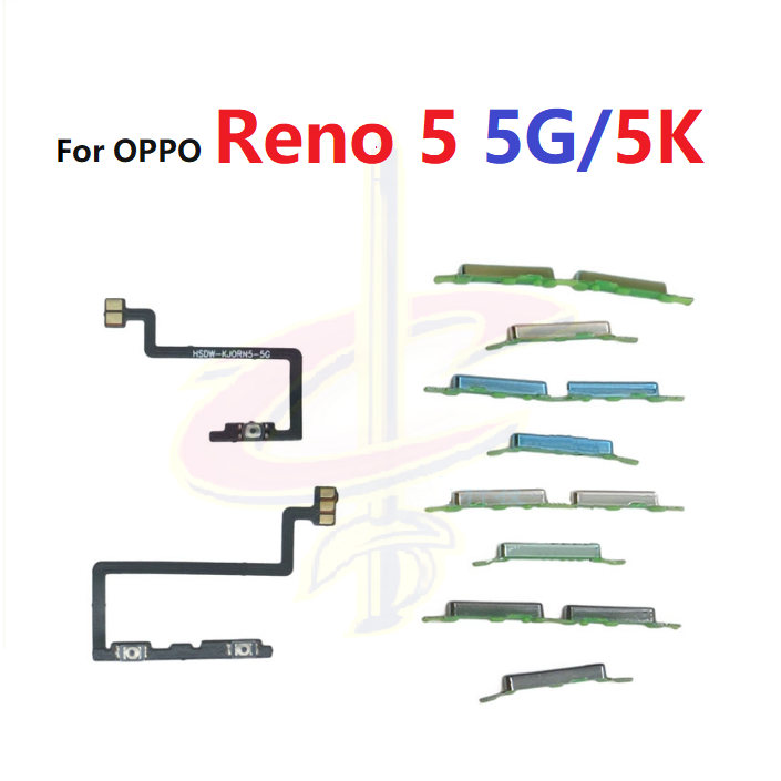 開關電源音量按鈕 flex 適用於 OPPO Reno 5 5G
