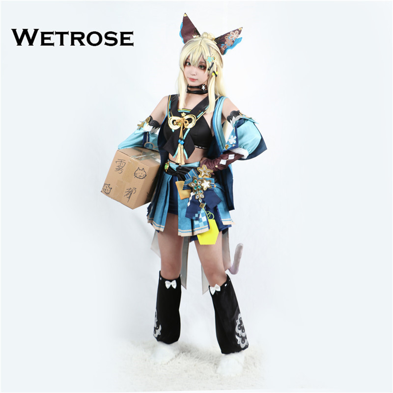 [Wetrose]Genshin Impact Inatsuma 新角色 Kirara Cosplay 服裝貓女套裝