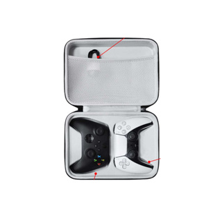 適用於 PS5 DualSense PS4 DualShock 遊戲手柄防震保護套袋的 PS5 雙控制器便攜包 EVA