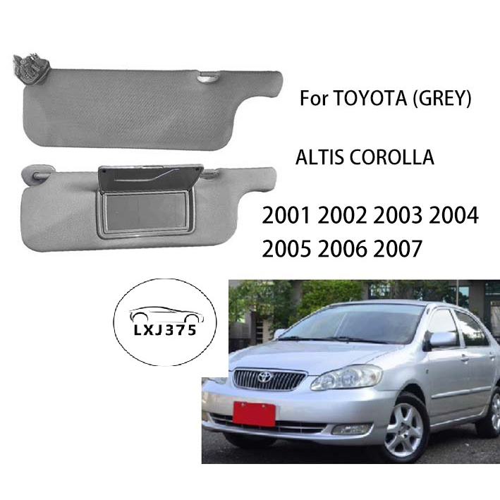 1pcs 灰色遮陽板適用於豐田 ALTIS COROLLA 2003 2004 2005 2006 遮陽板遮陽板遮陽板旋