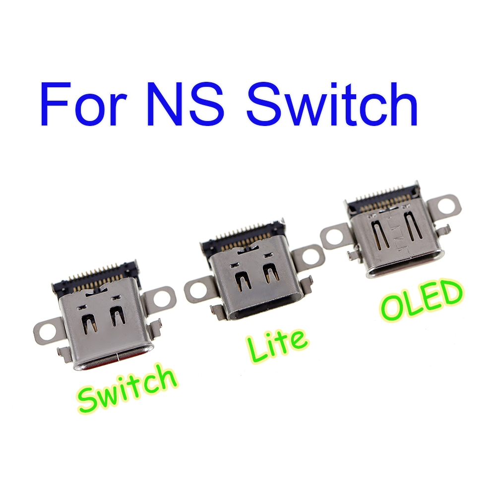 10 件原裝全新充電端口適用於 Nintendo Switch lite 控制台充電端口電源連接器充電器插座適用於 NS
