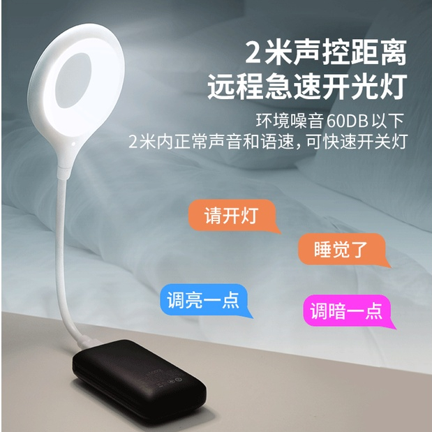 居家家 家用床頭聲控檯燈 USB感應燈 人工智能 LED插口小夜燈 智能語音 控制燈 氛圍燈 led 燈泡 夜灯 感應燈