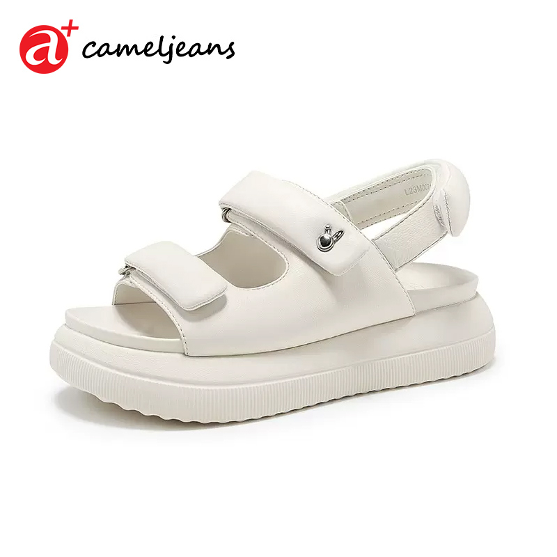 Cameljeans 女涼鞋厚底加大柔軟時尚日常運動風沙灘涼鞋