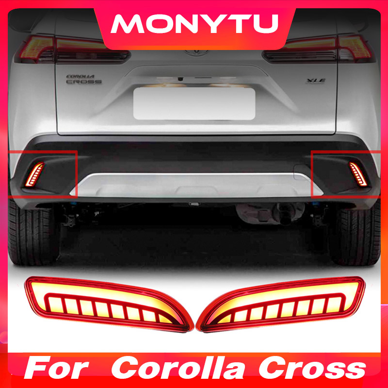 豐田 適用於 Toyota Corolla Cross 2021-2023 2024 車燈 Led 後保險槓燈霧燈 3