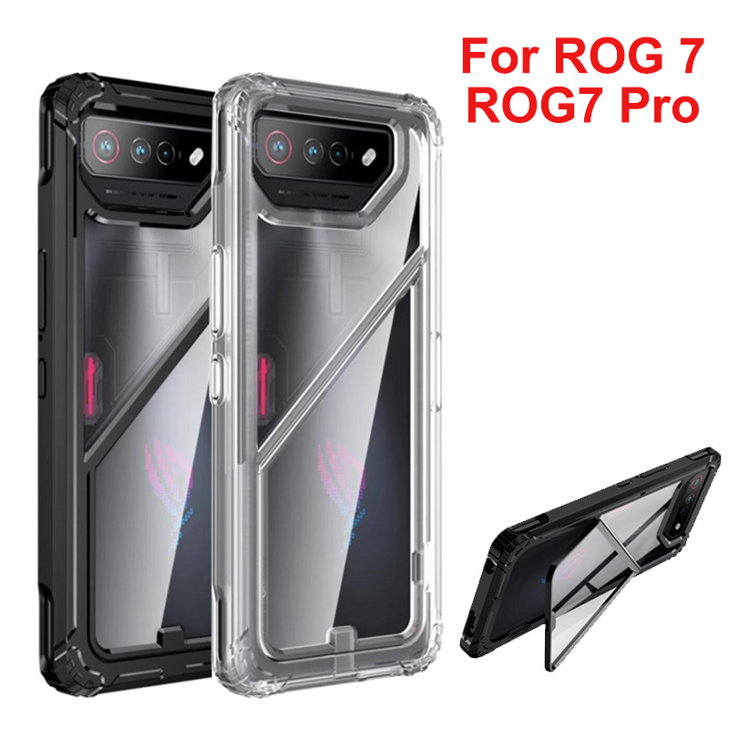 適用於華碩 ROG 7 Pro 手機殼磁吸支架硬 PC 外殼適用於 ROG7 手機殼高清全保護殼適用於 ROG7 ROG
