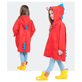兒童恐龍雨披雨衣帶帽帶收納袋男孩女孩卡通學生雨衣