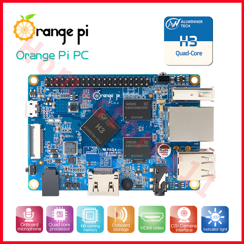 Tq Orange Pi One 1GB H3 四核,支持安卓,Ubuntu,德邊迷你單板電腦