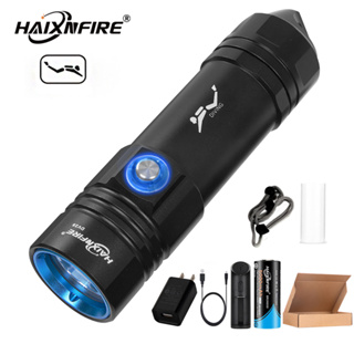 Haixnfire DV28 水肺潛水手電筒防水燈可充電野營手電筒