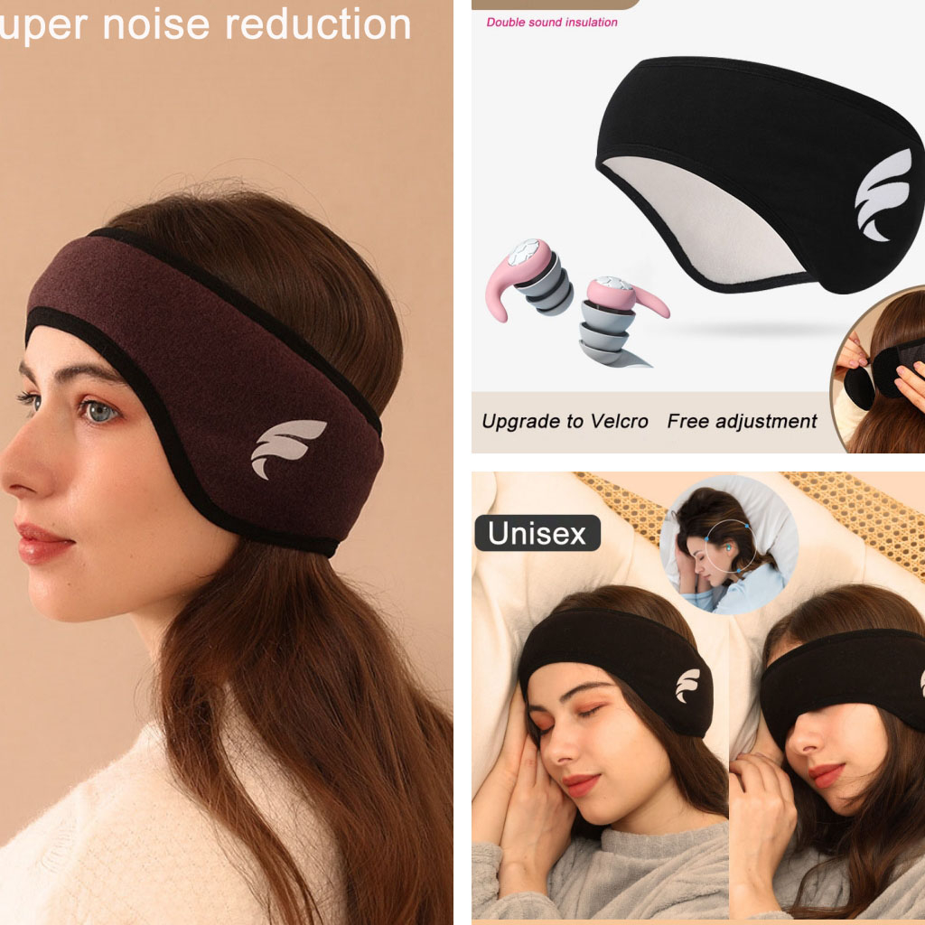超級降噪套裝隔音耳罩睡眠面膜眼罩保暖放鬆毛絨隔音耳罩護眼