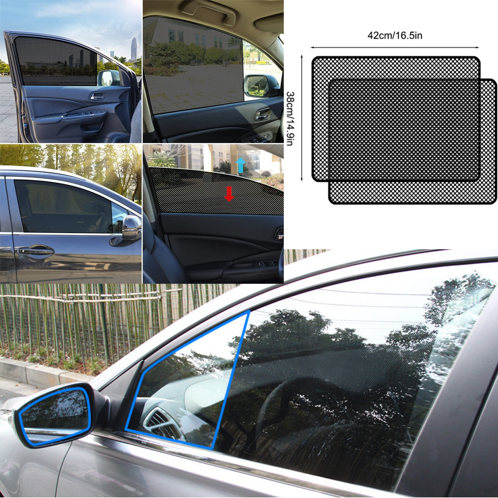 2 件裝汽車窗罩,防曬汽車隔熱網防窺自動天窗遮陽罩,用於紫外線防曬