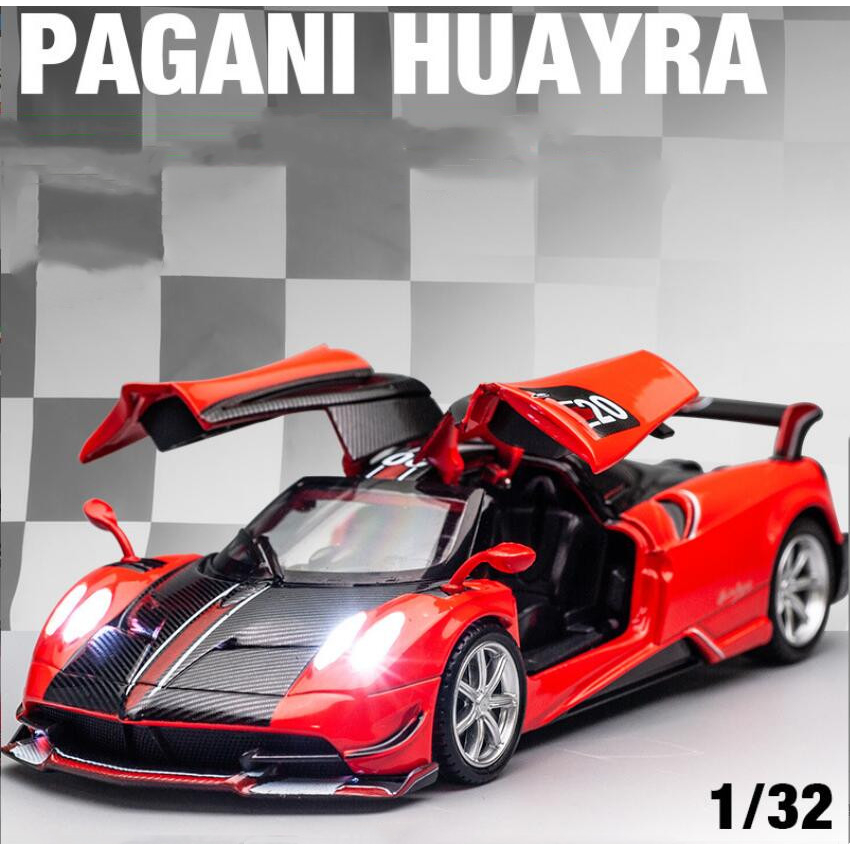 1:32帕加尼huayra BC合金跑車模型壓鑄金屬玩具車模型仿真聲光收藏兒童玩具禮物