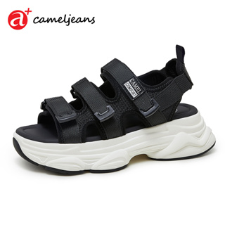 Cameljeans 女式涼鞋休閒增高厚底涼鞋運動沙灘鞋