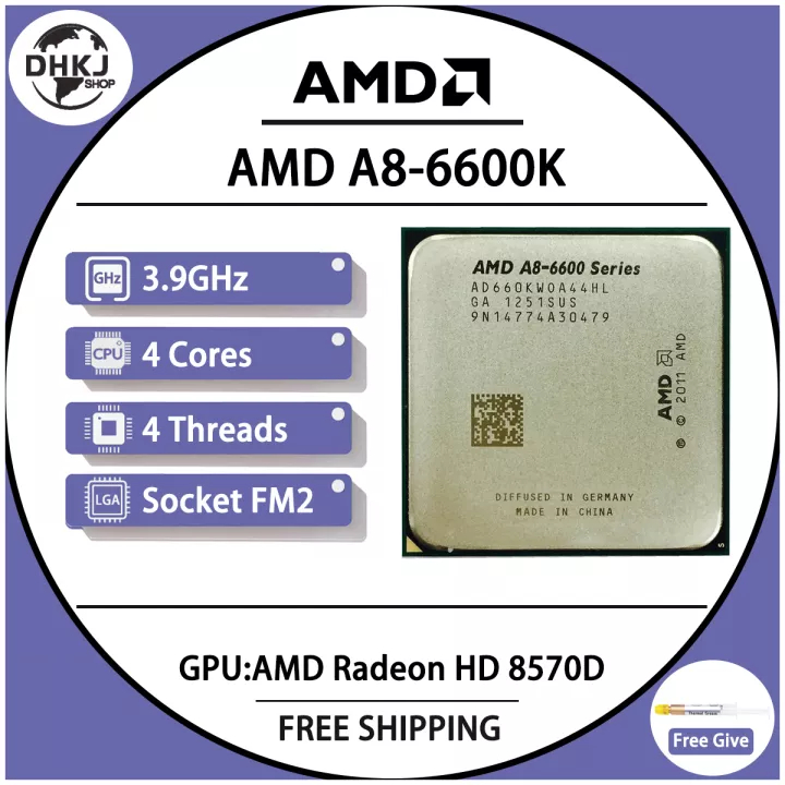 Amd A8 系列 A8 6600K A8 6600 3.9GHz 四核 CPU 處理器 AD660KWOA44HL 插