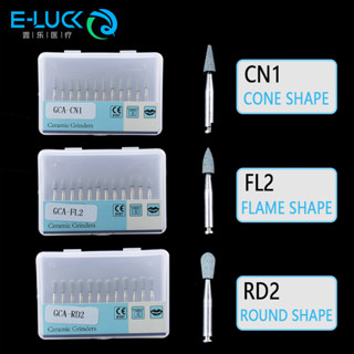 12 件/盒牙科綠石拋光 RA 2.35 毫米錐形拋光鑽頭用於假牙牙醫工具的陶瓷研磨