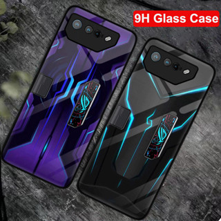 適用於華碩 ROG Phone 7 手機殼 ROG7 保護膜鋼化玻璃手機後蓋適用於華碩 ROG 7 Fundas 硬質防