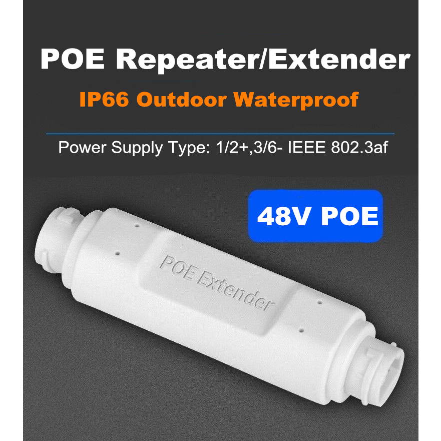 Poe延長器200m延長器戶外防水一合一輸出監控攝像機poe中繼器