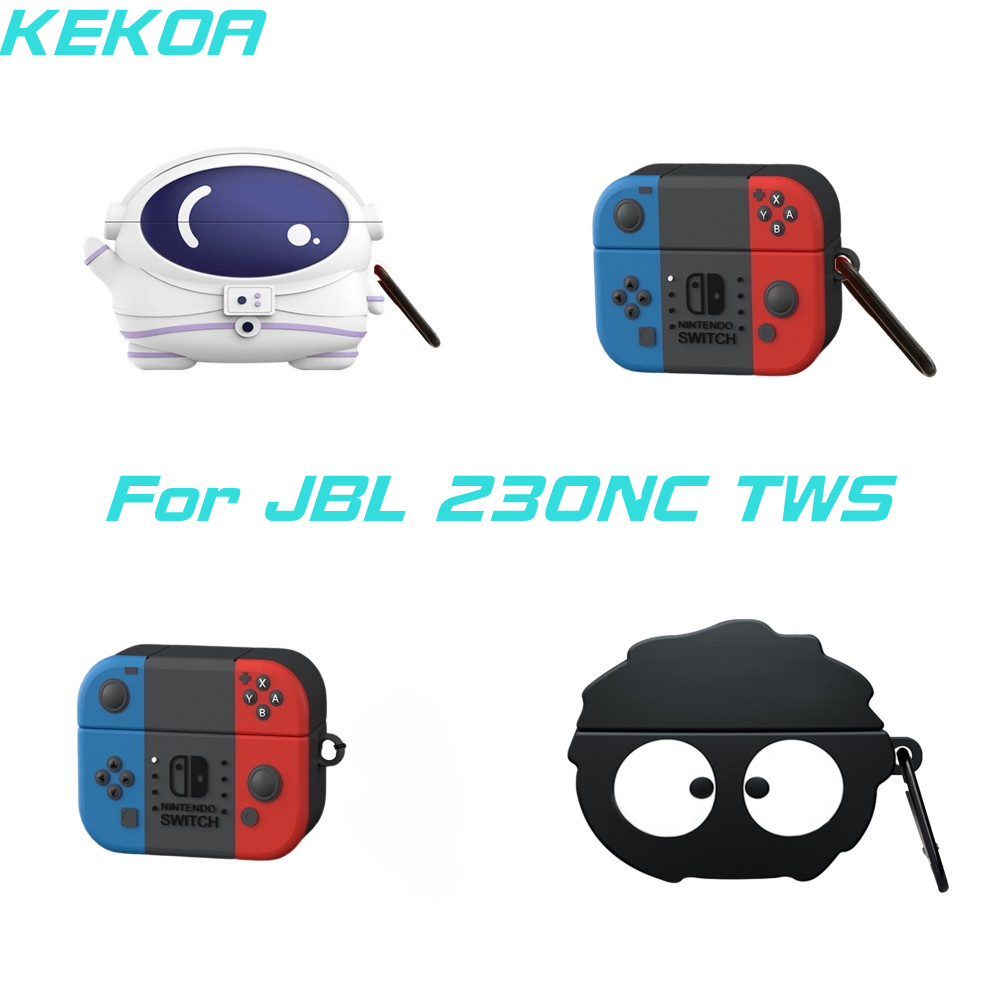 適用於 JBL Tune 230NC TWS 保護套 Hot 可愛卡通宇航員煤球軟矽膠耳機保護套適用於 JBL Tune