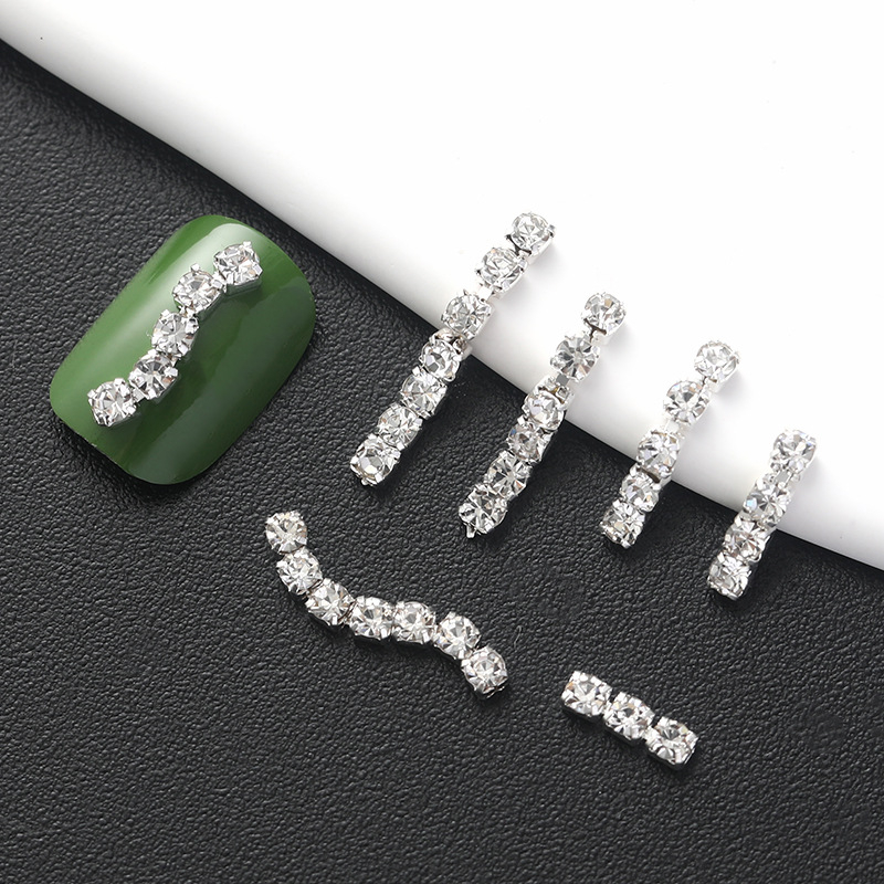 JTappres水晶爪鏈鑽多尺寸DIY穿戴美甲單顆鑽美甲鑽飾品裝美甲飾品 國貿A鑽 密爪鍍銀水晶鑽