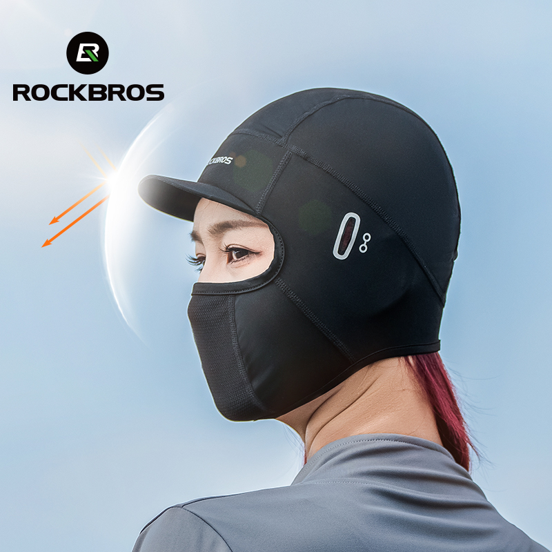 ROCKBROS防曬面罩冰絲頭飾全臉圍巾夏季面罩摩托車釣魚騎行裝備